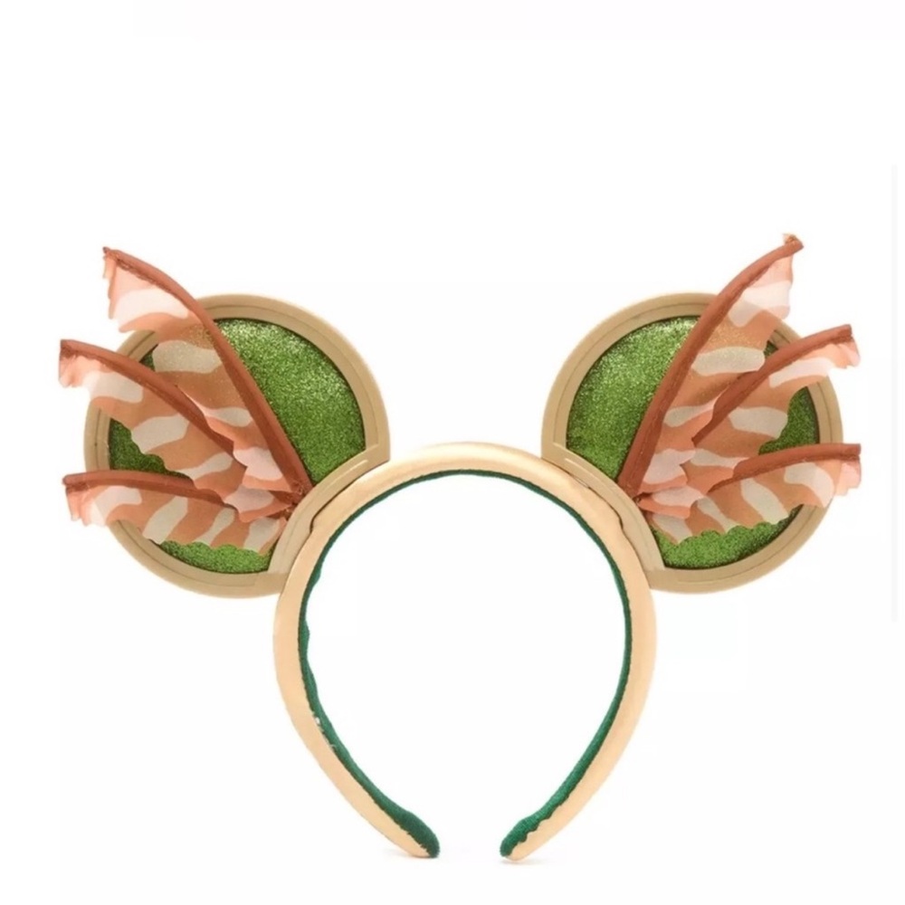 Green and Tan Mouse Ear Headband